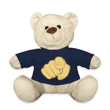 Hand finger pointing - Teddy Bear - french navy - Front