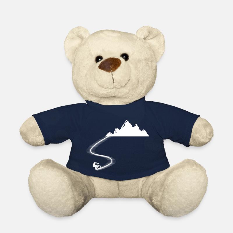 mountain bike cycling cyclist retro funny - Teddy Bear - french navy
