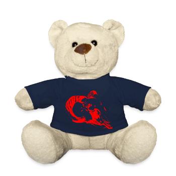 Mystérieux crâne de bélier (rouge) - Nounours - bleu marine - Devant