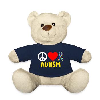 Love Autism - Autism Awarenessautistic prideactual - Teddy Bear - french navy - Front