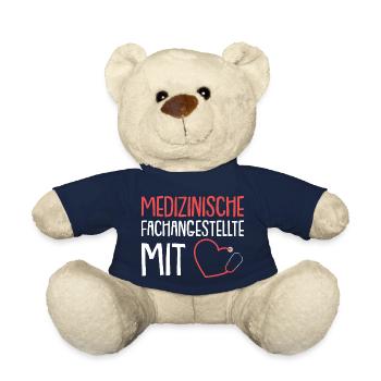 Medizinische Fachangestellte Arzthelferin MFA mit - Teddy - French Navy - Vorne