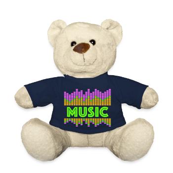 Égaliseur de musique LED Lumières Rythme Danse Stéréo - Nounours - bleu marine - Devant