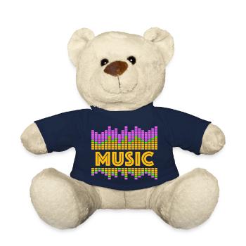 Égaliseur de musique LED Lumières Rythme Danse Stéréo - Nounours - bleu marine - Devant