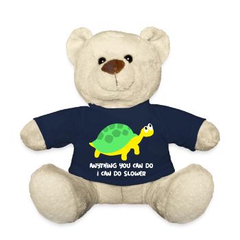 Anything you can do, i can do slower! - Teddy Bear - french navy - Front