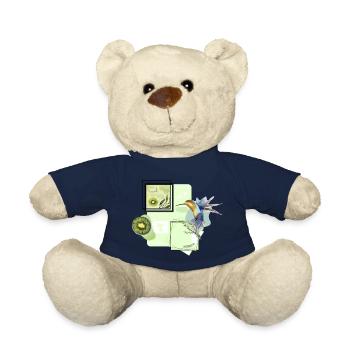 Photos esthétiques vertes chemises à capuche etc doux - Nounours - bleu marine - Devant