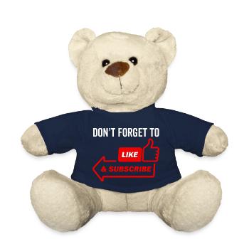 N’oubliez pas d’aimer et de vous abonner - Nounours - bleu marine - Devant