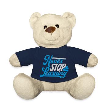 never stop learning Zitat - Teddy - French Navy - Vorne