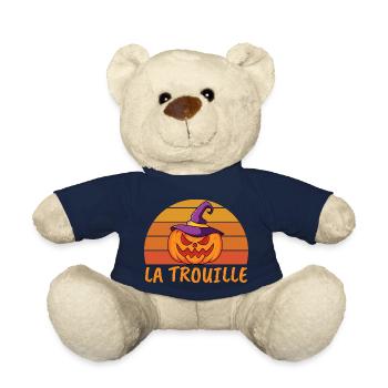 HALLOWEEN CITROUILLE LA TROUILLE - Nounours - bleu marine - Devant