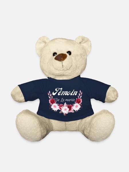 témoin de la mariée - Nounours - bleu marine