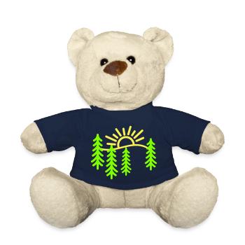 The golden sun and green trees - Teddy Bear - french navy - Front