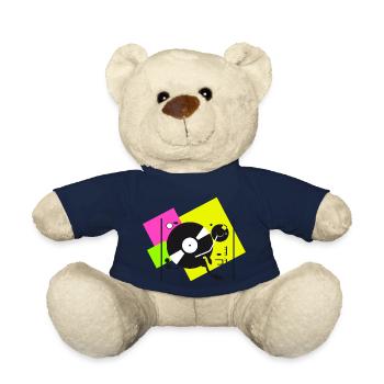 colorful turntables3 - Teddy Bear - french navy - Front