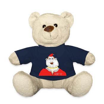 norf fc santa no text - Teddy Bear - french navy - Front