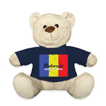 Bukarest - Hauptstadt mit GPS & Flagge - Teddy - French Navy - Vorne