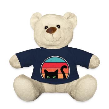 Lustige Katze Blick - Teddy - French Navy - Vorne