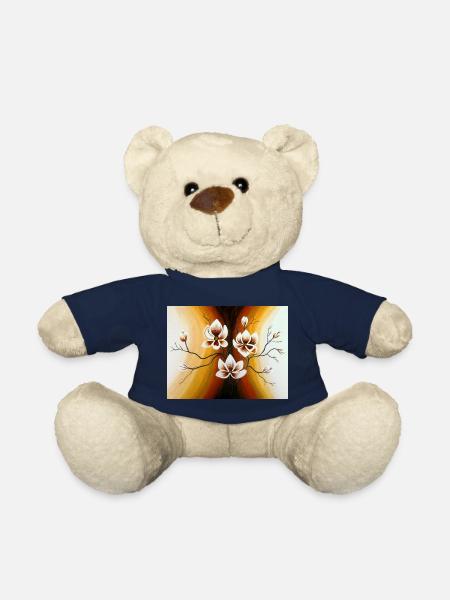 Magnolias - Acrylic - Teddy Bear - french navy