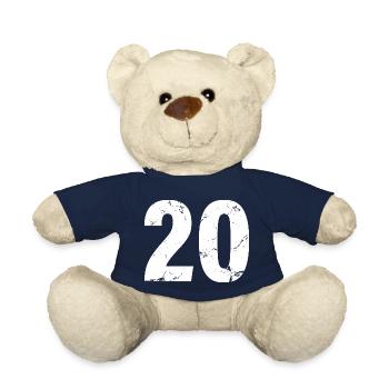 Cool Number 20 - 20 ans 20th Birthday Gift - Nounours - bleu marine - Devant