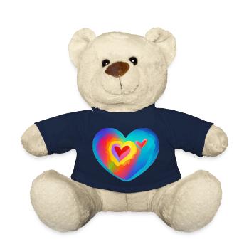 Hochzeit Muttertag Valentinstag Verlobung Liebe - Teddy - French Navy - Vorne