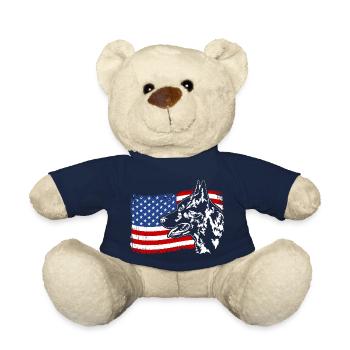 Dutch Shepherd Amerika Fahne Hunde Herder Wilsigns - Teddy - French Navy - Vorne