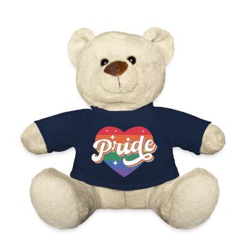 Pride Rainbow Heart - Teddy Bear - french navy - Front