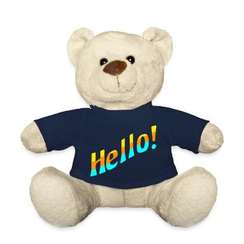 Hello! - Teddy Bear - french navy - Front