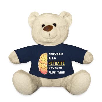 Cerveau à la retraite revenez plus tard - Nounours - bleu marine - Devant