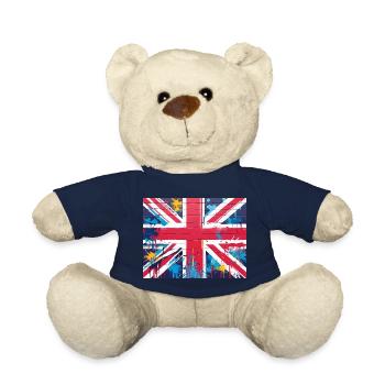 British Flag Graffiti Art - Teddy Bear - french navy - Front