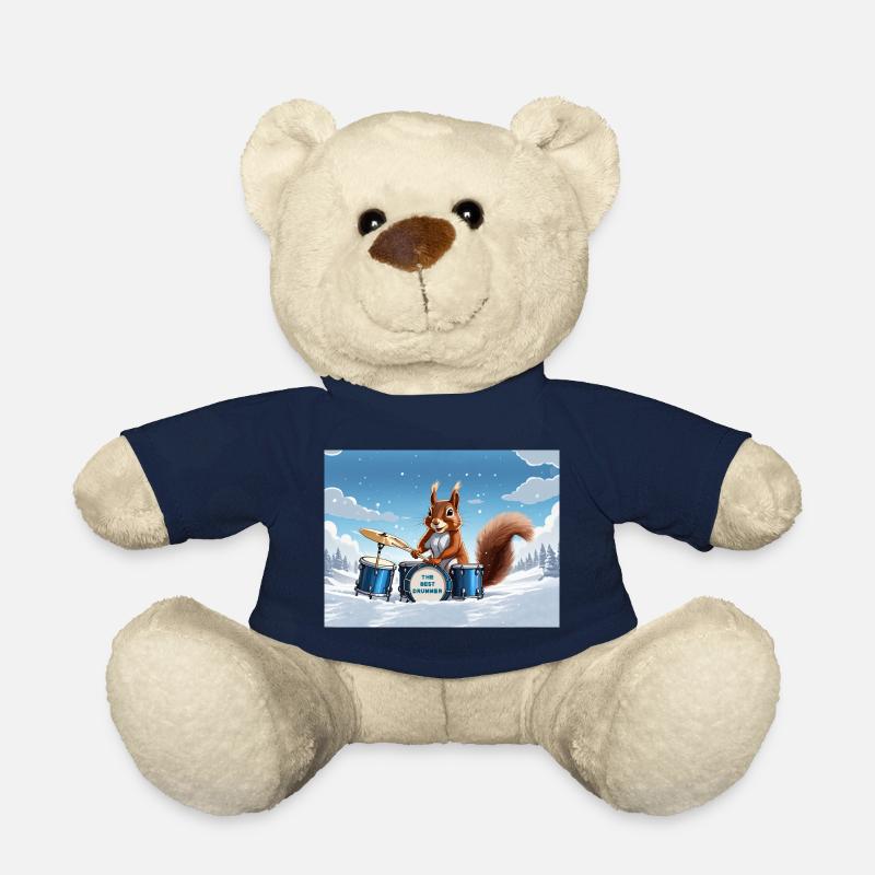 Eichhörnchen spielt Schlagzeug - Teddy - French Navy