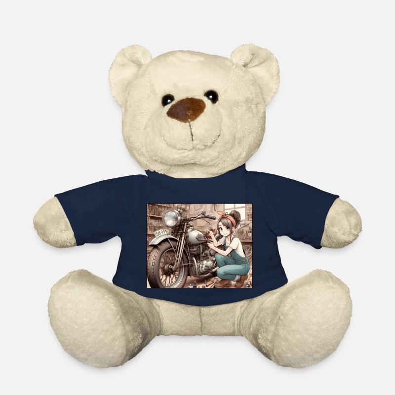 Manga Mécano Girl - Nounours - bleu marine