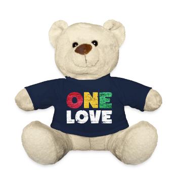 One Love Reggae Music - Teddy Bear - french navy - Front
