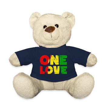 One Love Jamaica - Teddy Bear - french navy - Front