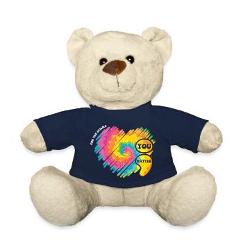 Mental Health Matters - Semicolon Mental Health - Teddy Bear - french navy - Front