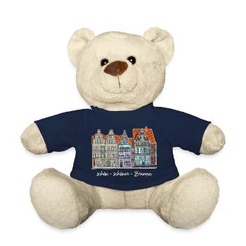 Marché de Brême, Dessin, Allemagne - Nounours - bleu marine - Devant