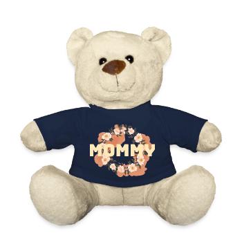Mother's love in the sea of flowers - Teddy Bear - french navy - Front