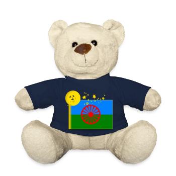 Roma Flag - Teddy Bear - french navy - Front