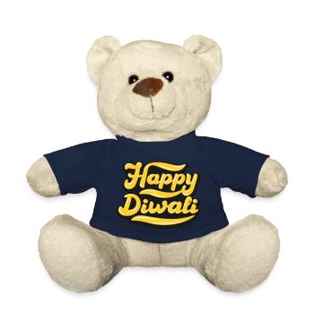Happy Diwali | Diwali | Art 02 - Teddy Bear - french navy - Front