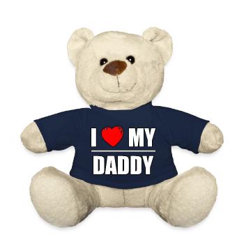 Conception de la police « J’aime mon papa » - Nounours - bleu marine - Devant