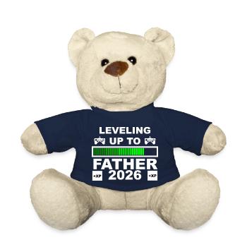 Leveling Up To Father 2026 Motif - Teddy Bear - french navy - Front