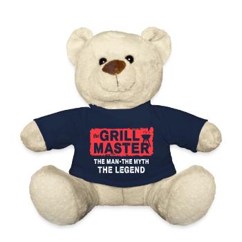 The Grillmaster BBQ Grilling Cult Saying - Teddy Bear - french navy - Front
