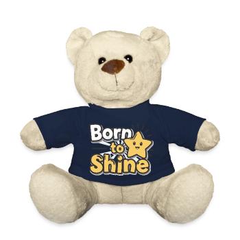 Born to Shine – Strahlender Stern - Teddy Bear - french navy - Front
