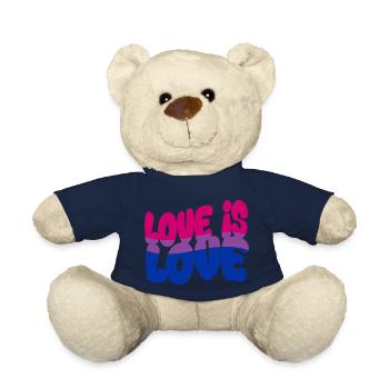 Love is Love – Bi Visibility in Style - Teddy Bear - french navy - Front