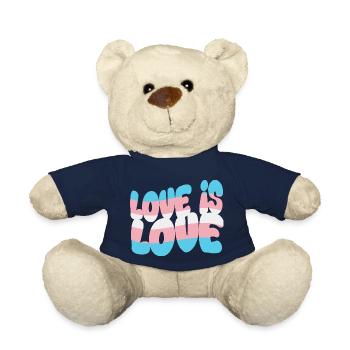 Love is Love – Trans & Visible with Pride - Teddy Bear - french navy - Front