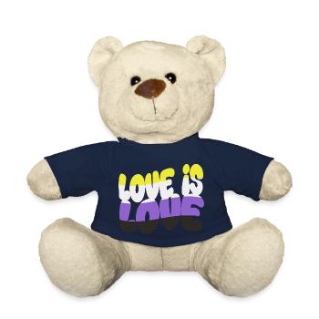 Love is Love – Nonbinary & Proud - Teddy - French Navy - Vorne