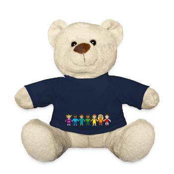 Coupe des enfants RAINBOW Retour à l’école maternelle - Nounours - bleu marine - Devant