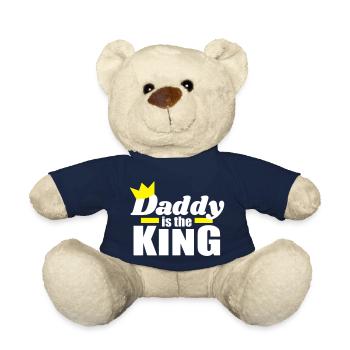 Papa Tochter / Sohn Daddy is the King - Teddy - French Navy - Vorne