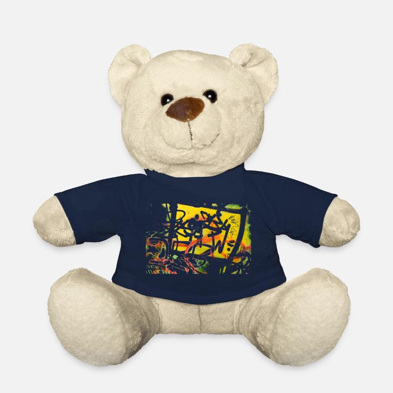Graffiti Wall - Nounours - bleu marine