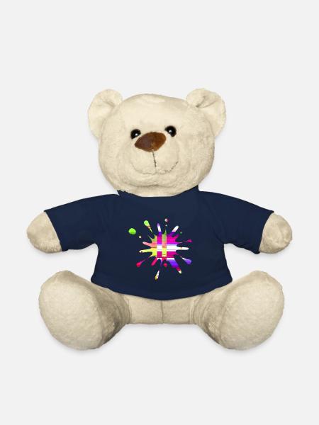 Splashes of colour4 - Teddy Bear - french navy