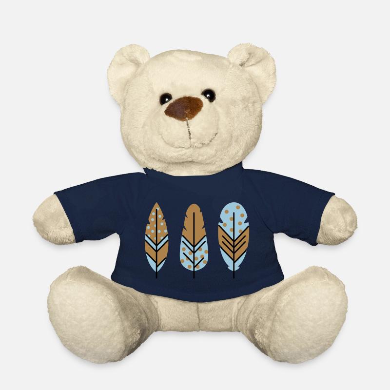 Vektor Federn dreifarbig in Deinen Wunschfarben - Teddy - French Navy