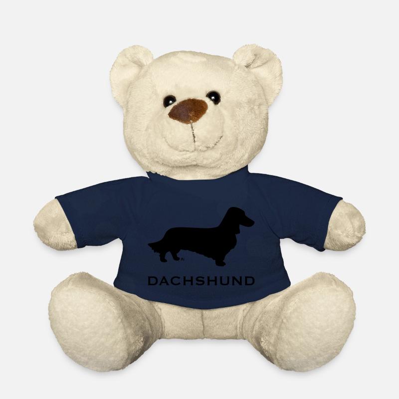 Teckel à poil long - Nounours - bleu marine
