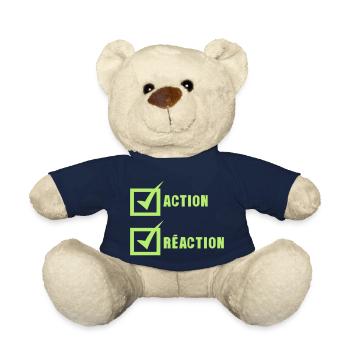 valid reaction action case - Teddy Bear - french navy - Front