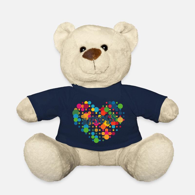 Buntes Herz Punktdesign - 17sdgs - Teddy - French Navy